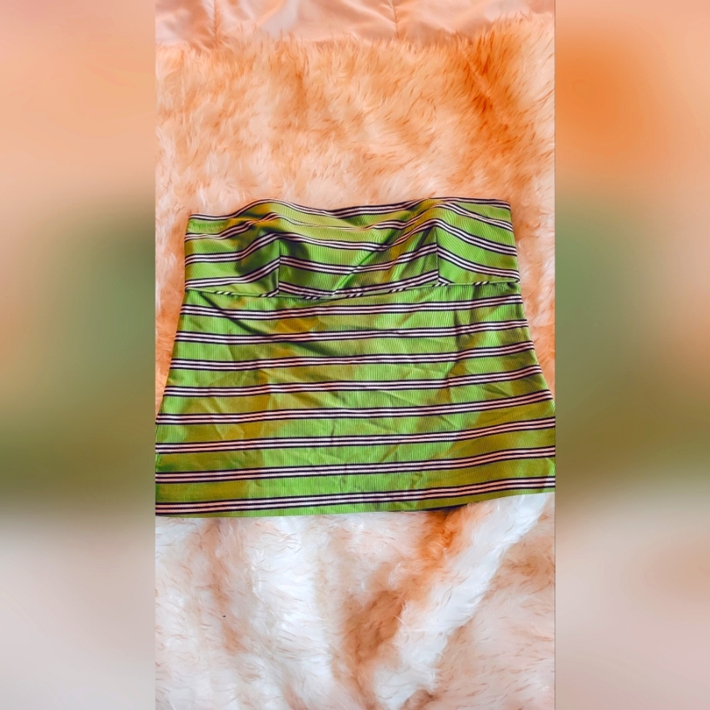 Jcrew Silk tie fabric vintage strapless top